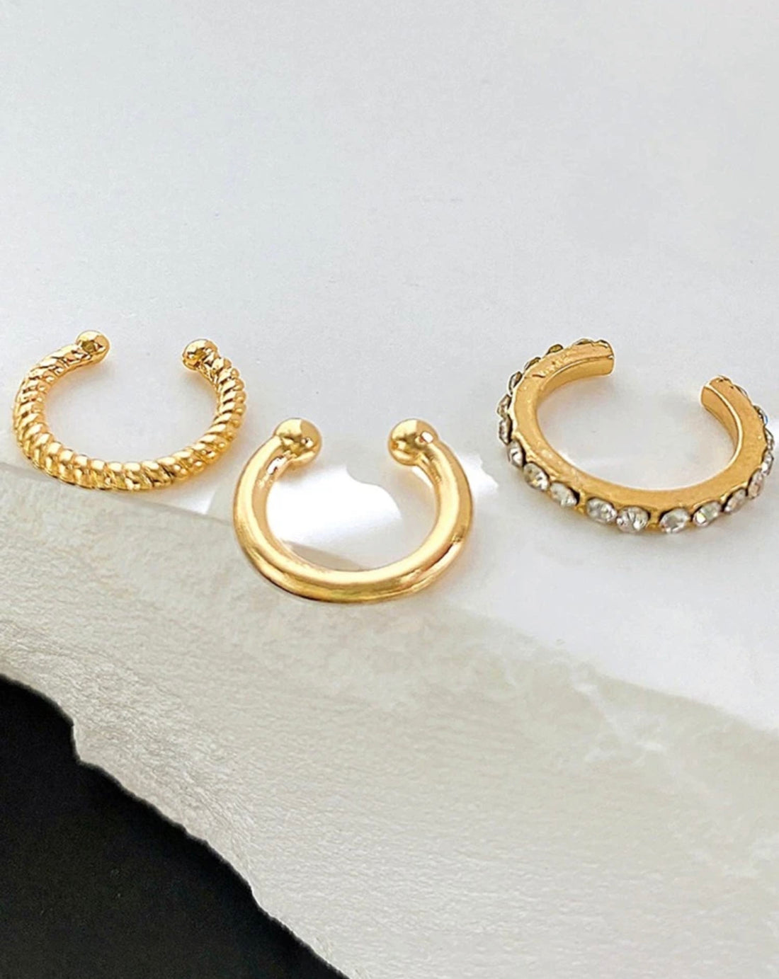 Set de 3 pendientes de clip AZ A25QG06