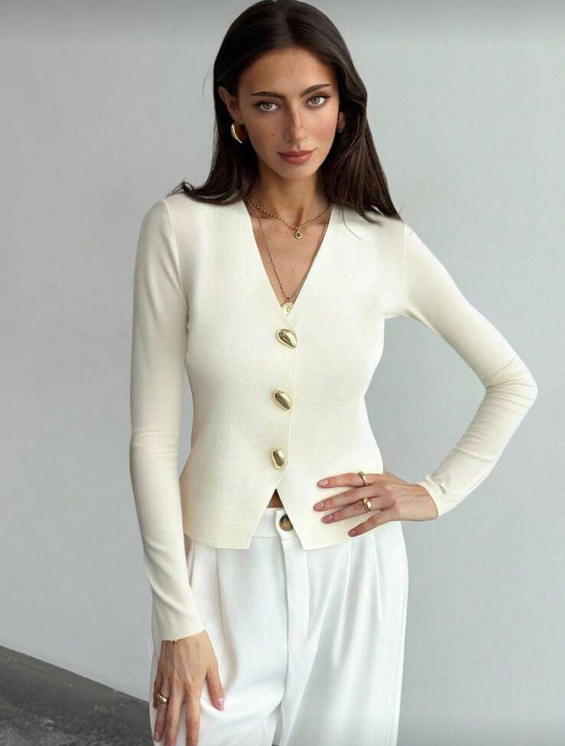 Suéter brillo albaricoque N25WN05