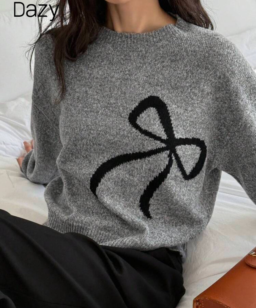 Suéter de punto con lazo D25WZ06