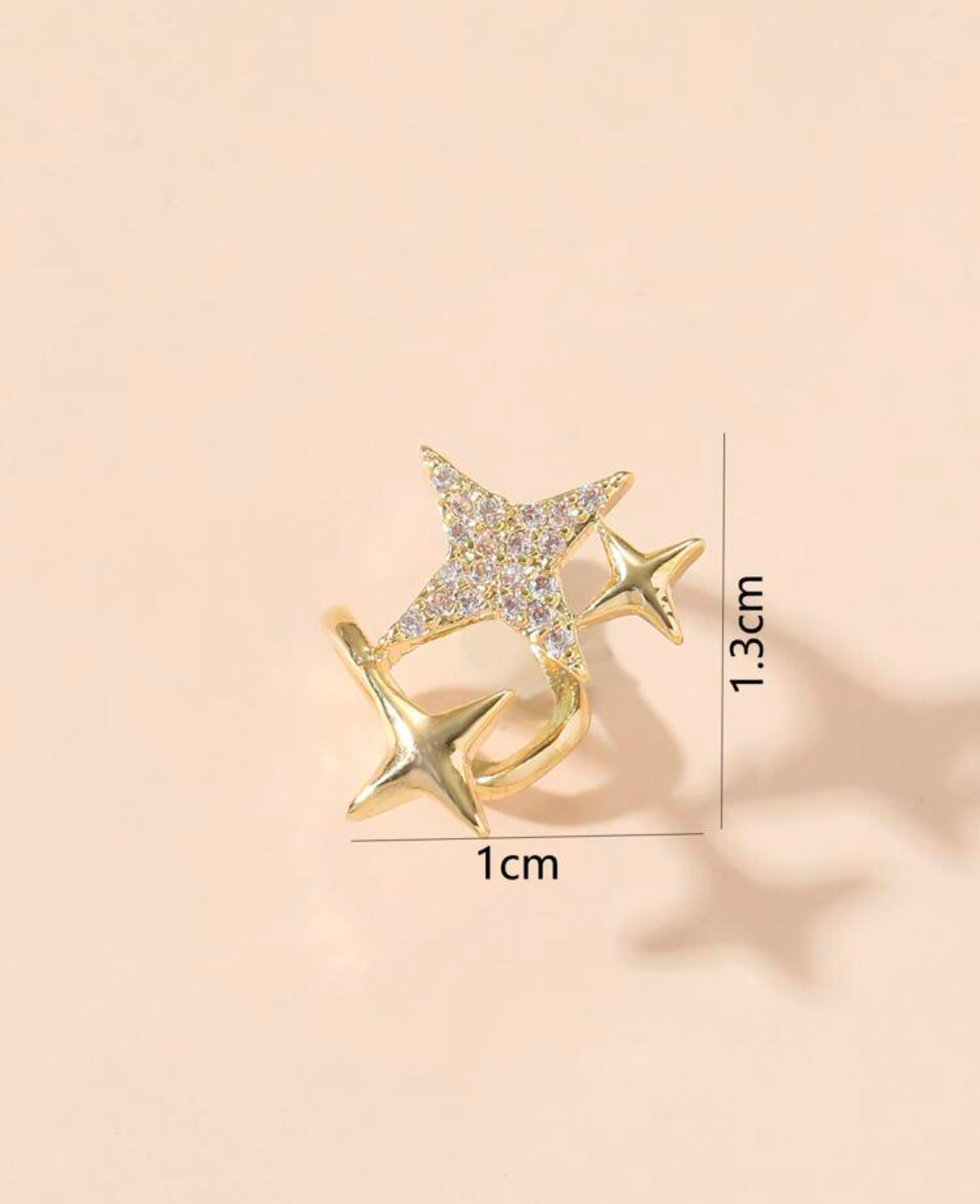 Estrella fugaz 1 pieza cuff de oreja C F25NÑ03