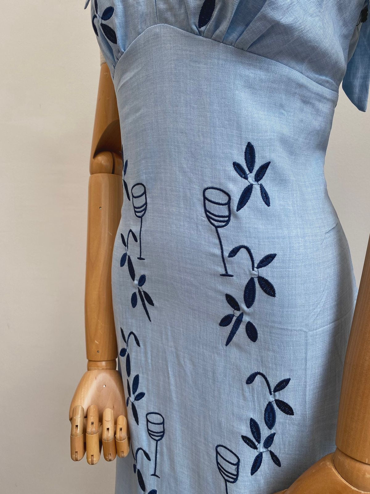 Vestido Vino floral cielo O25VO03