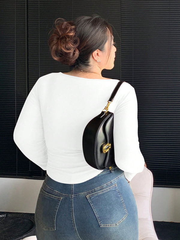 Camiseta de Manga Larga y Botones HY01