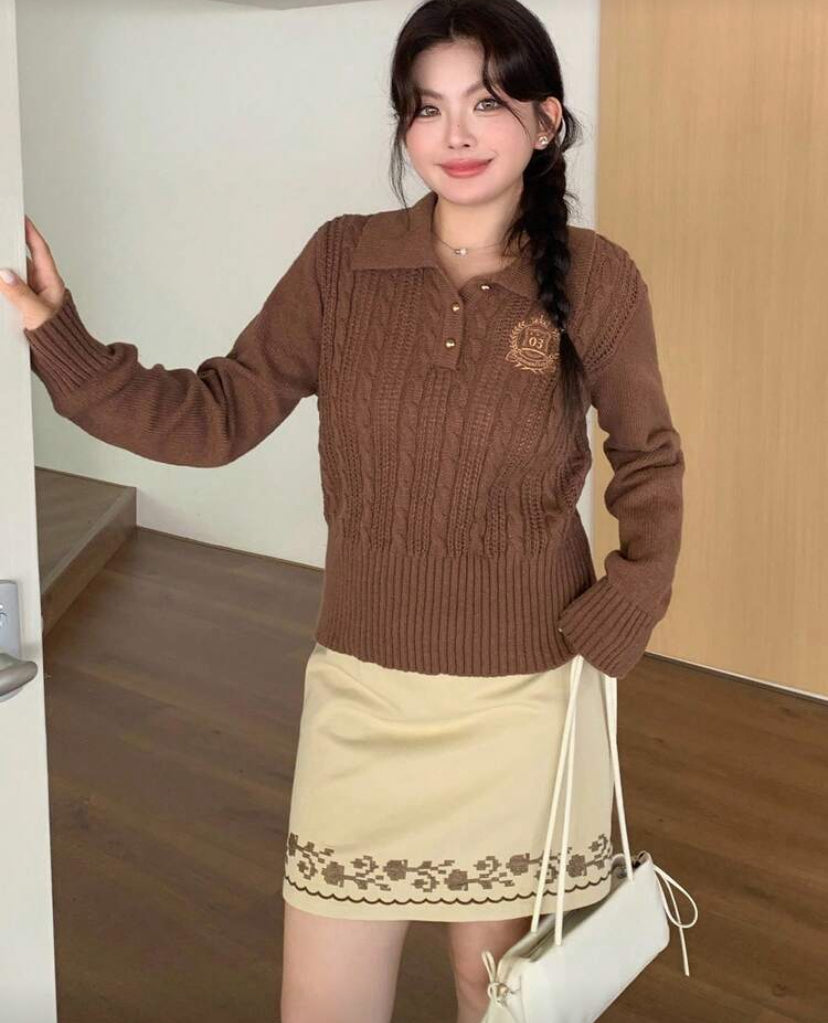 Suéter casual de manga larga E26XQ06