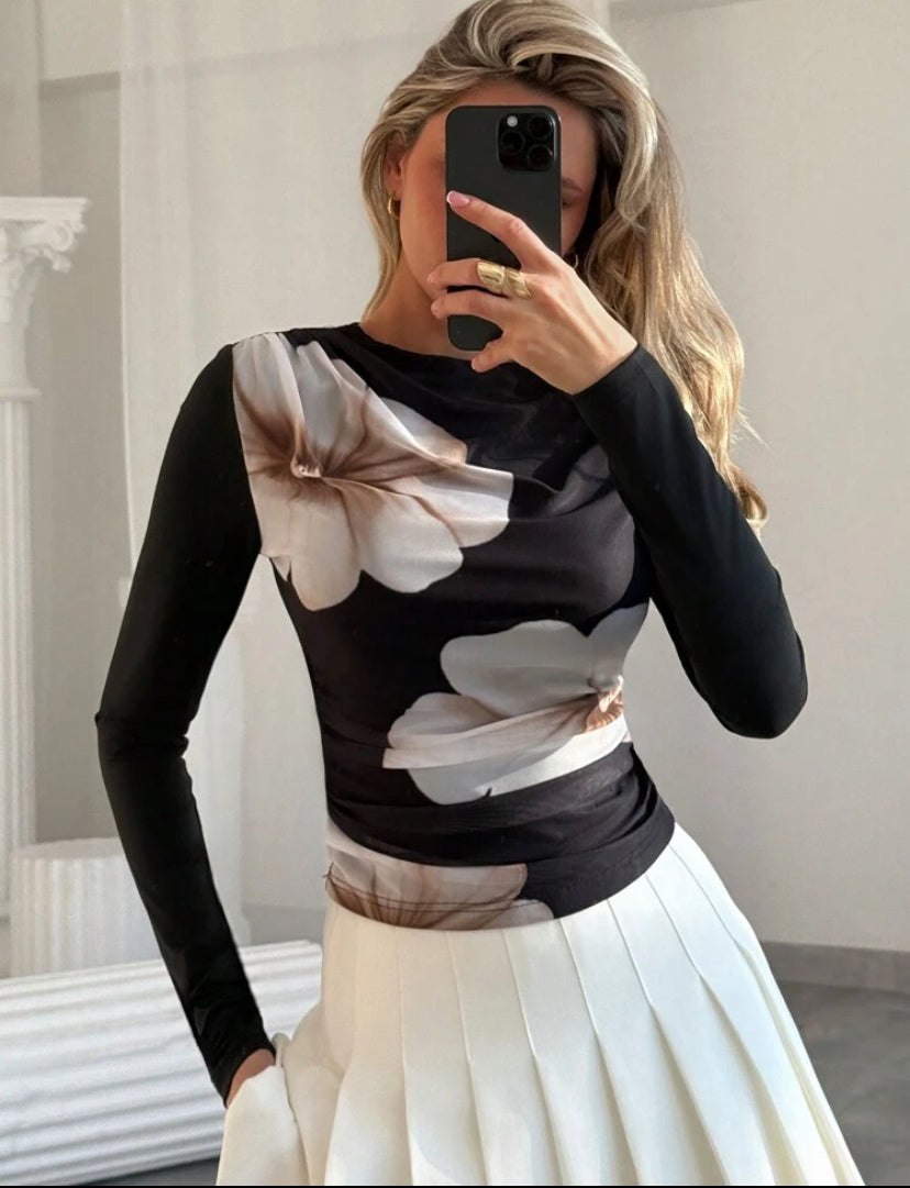 Blusa de mujer manga larga AG25TR03