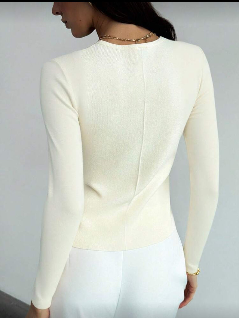 Suéter brillo albaricoque N25WN05