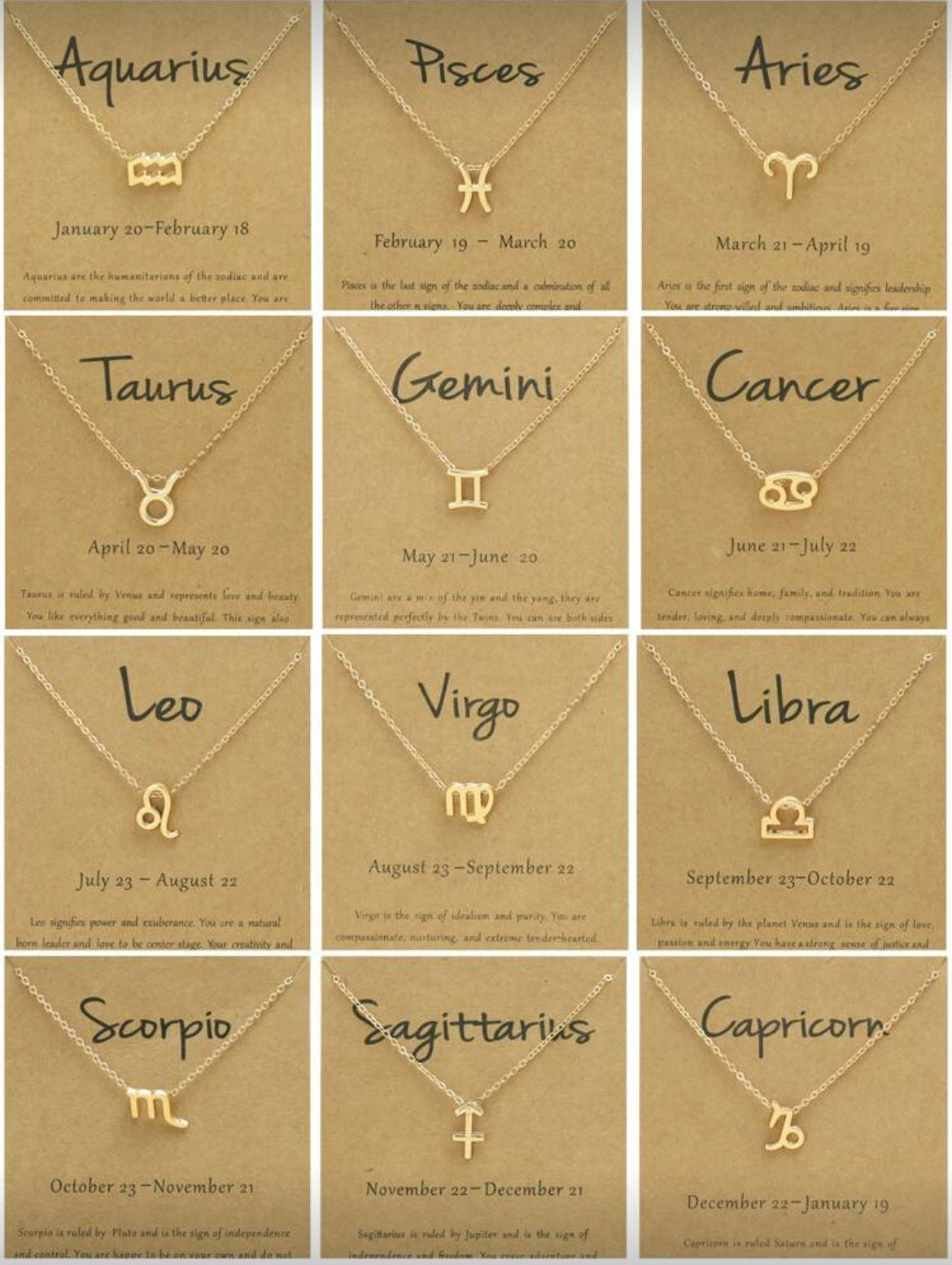 Collares del zodíaco N25WL01