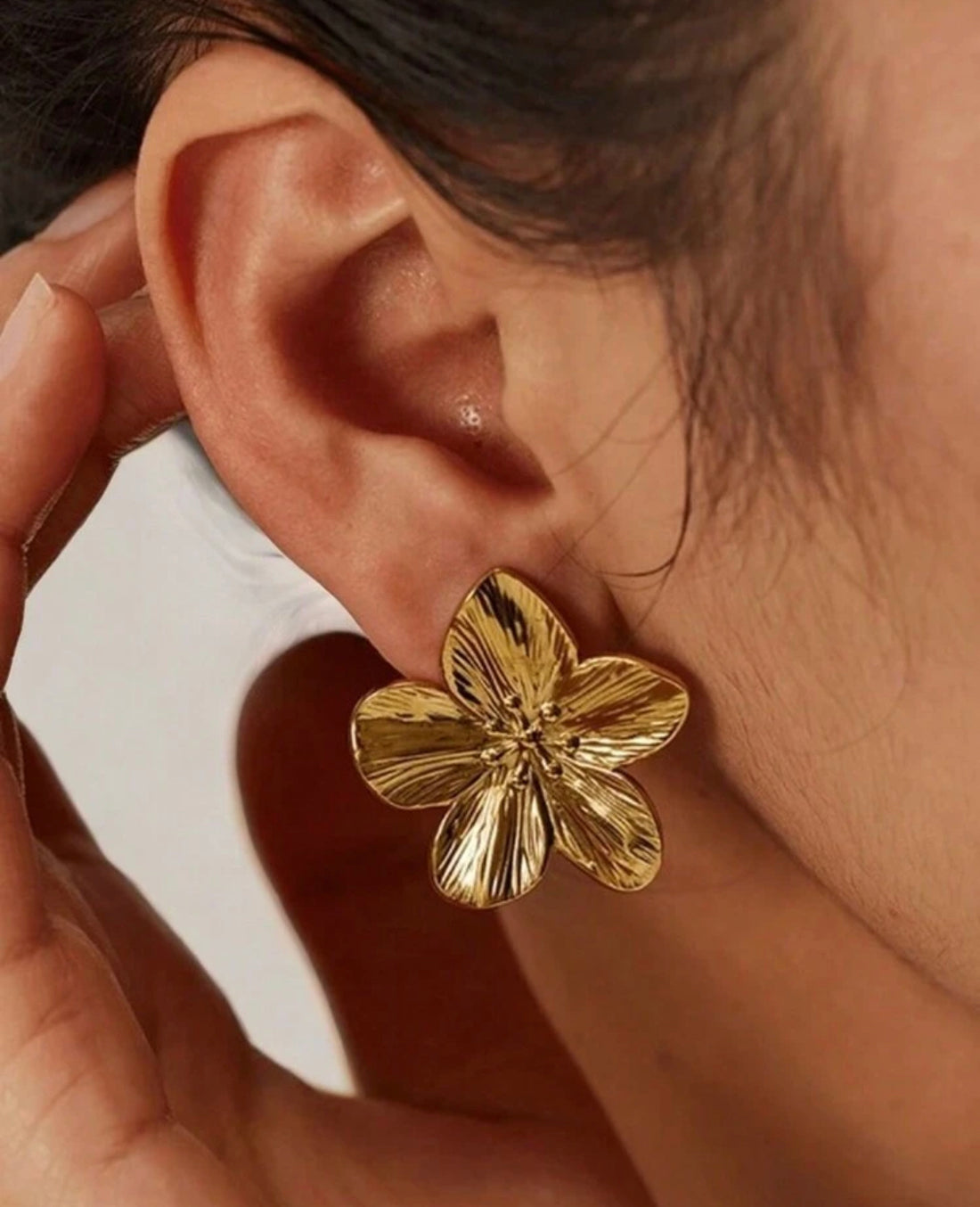 Jardín dorado 2 piezas de pendientes zinc AG25TR02