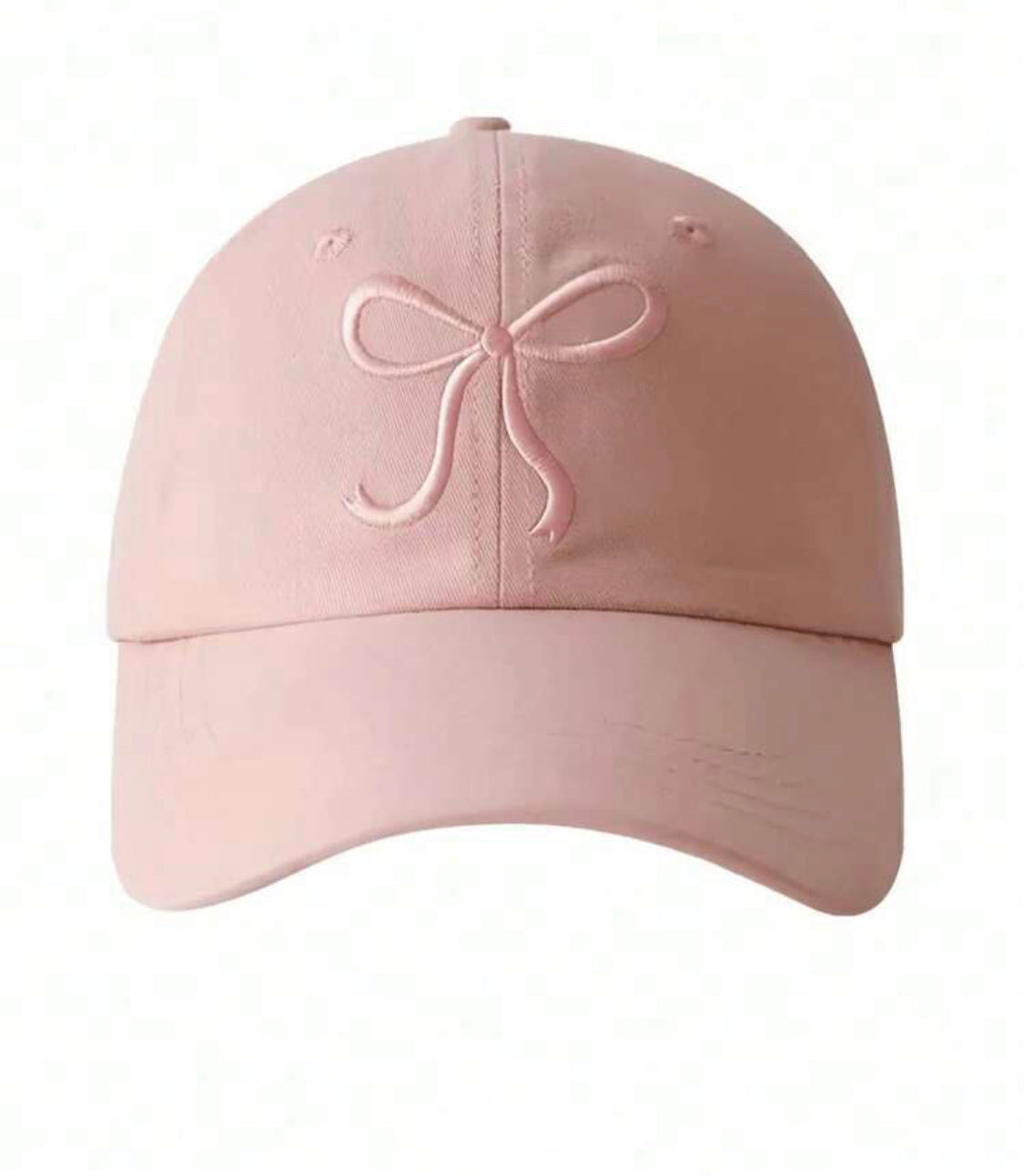 Gorra de béisbol con bordado de lazo rosa A25QJ05