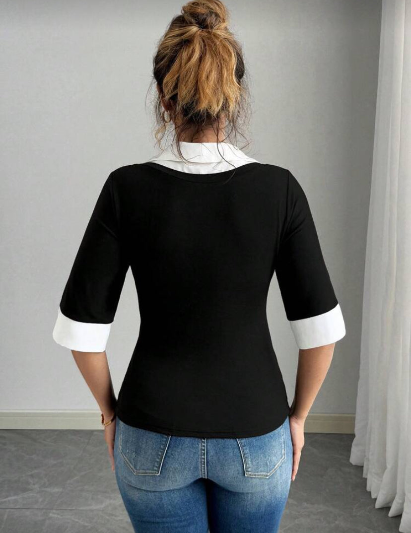 Blusa de manga corta E26XM07