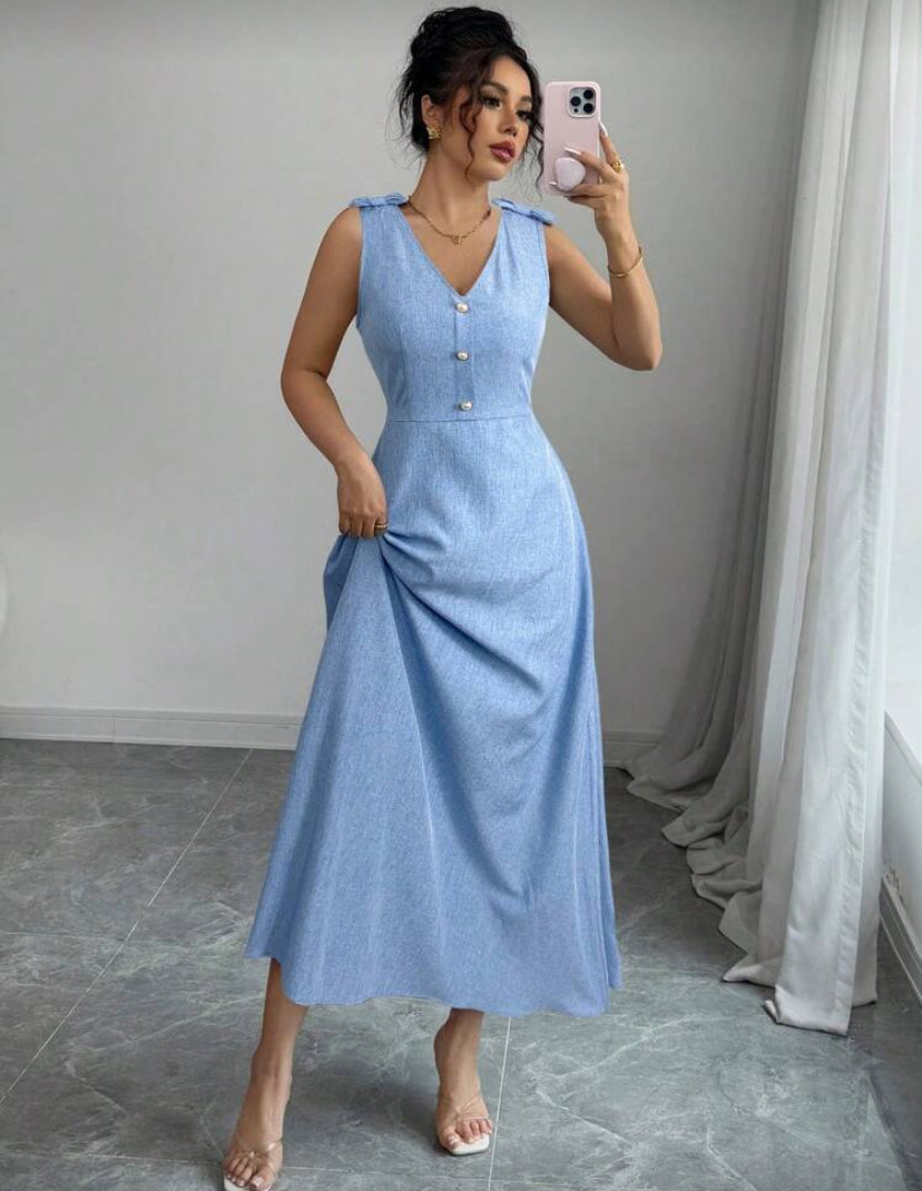 Vestido elegante de lindo escote O25WH01