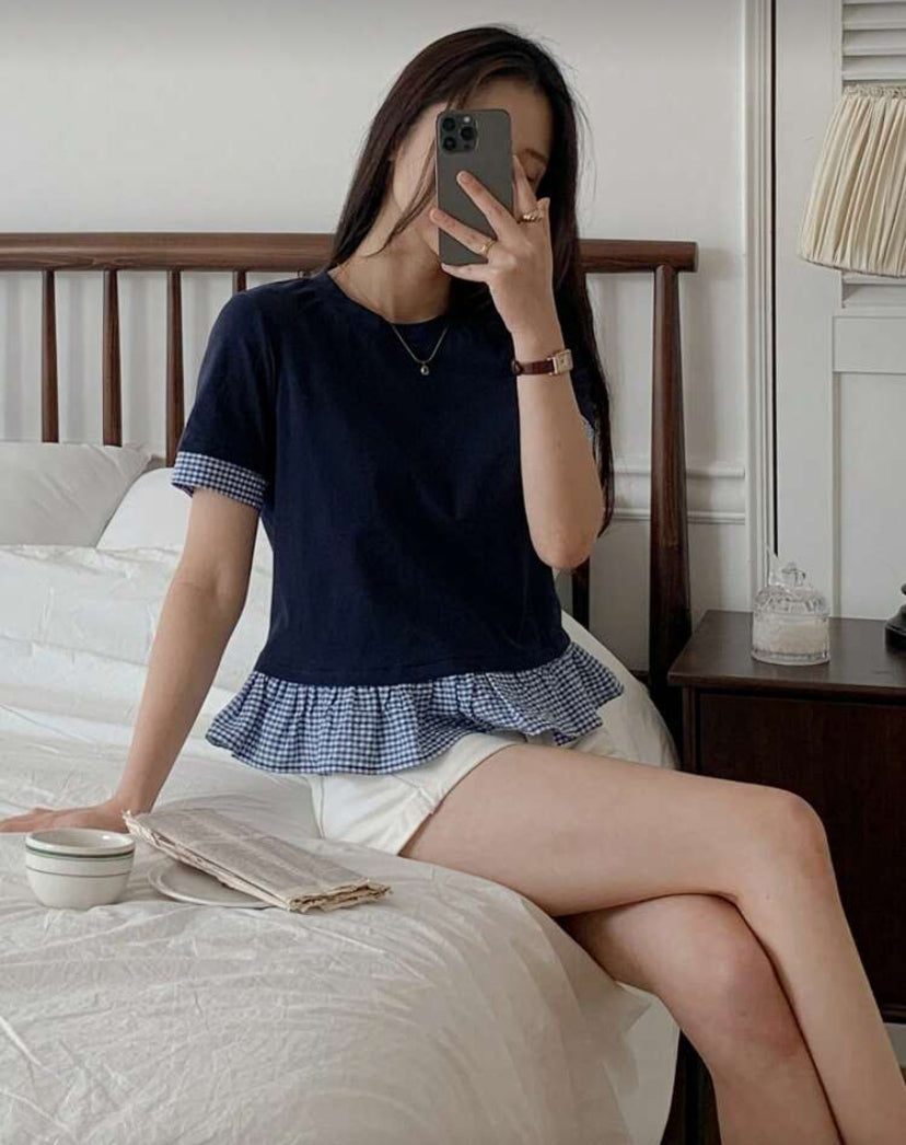 Blusa casual de manga corta N25WÑ01