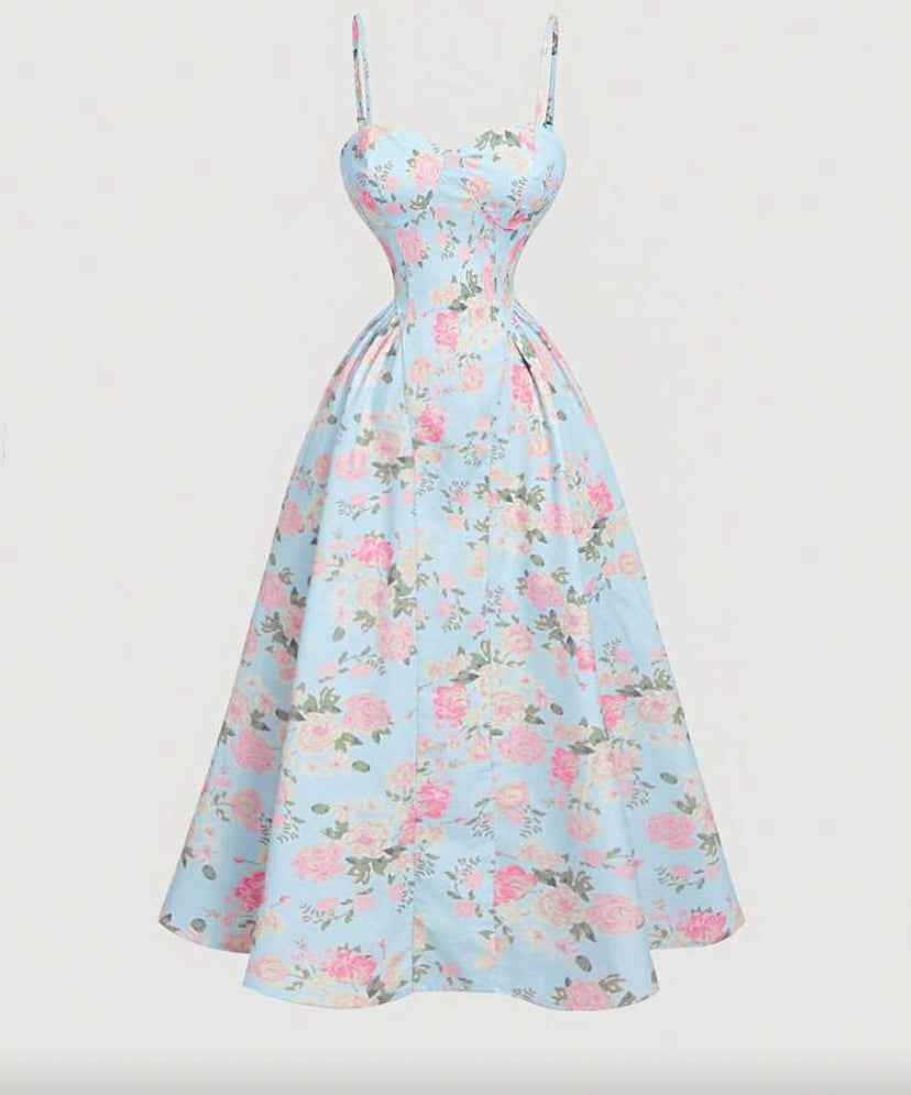 Vestido elegante floral E26XP01