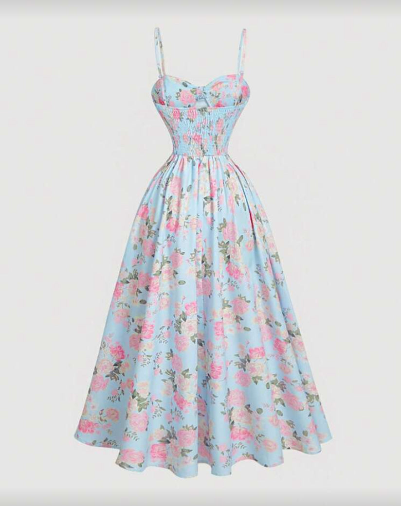 Vestido elegante floral E26XP01