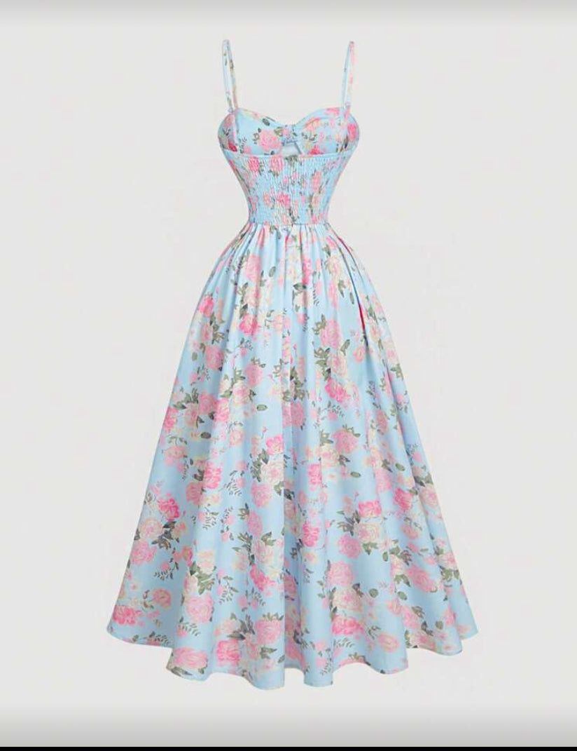 Vestido elegante floral E26XP01