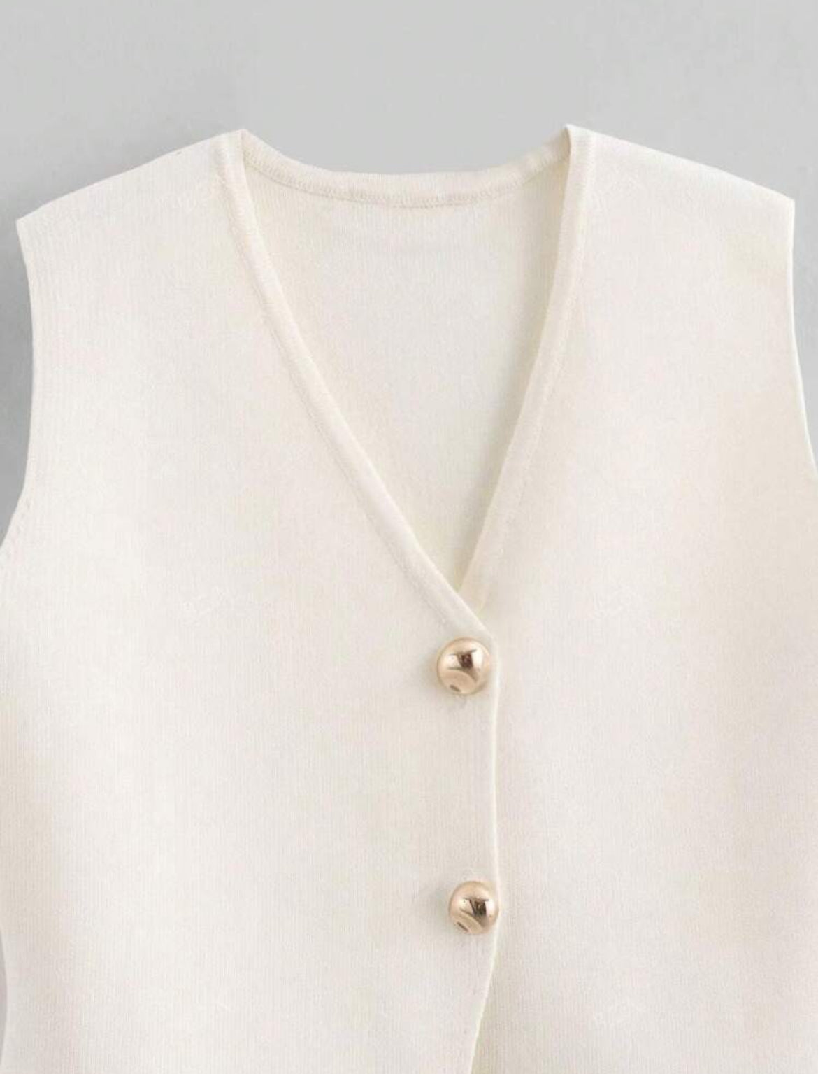 Coco elegante chaleco cuello V sin mangas M25PB06