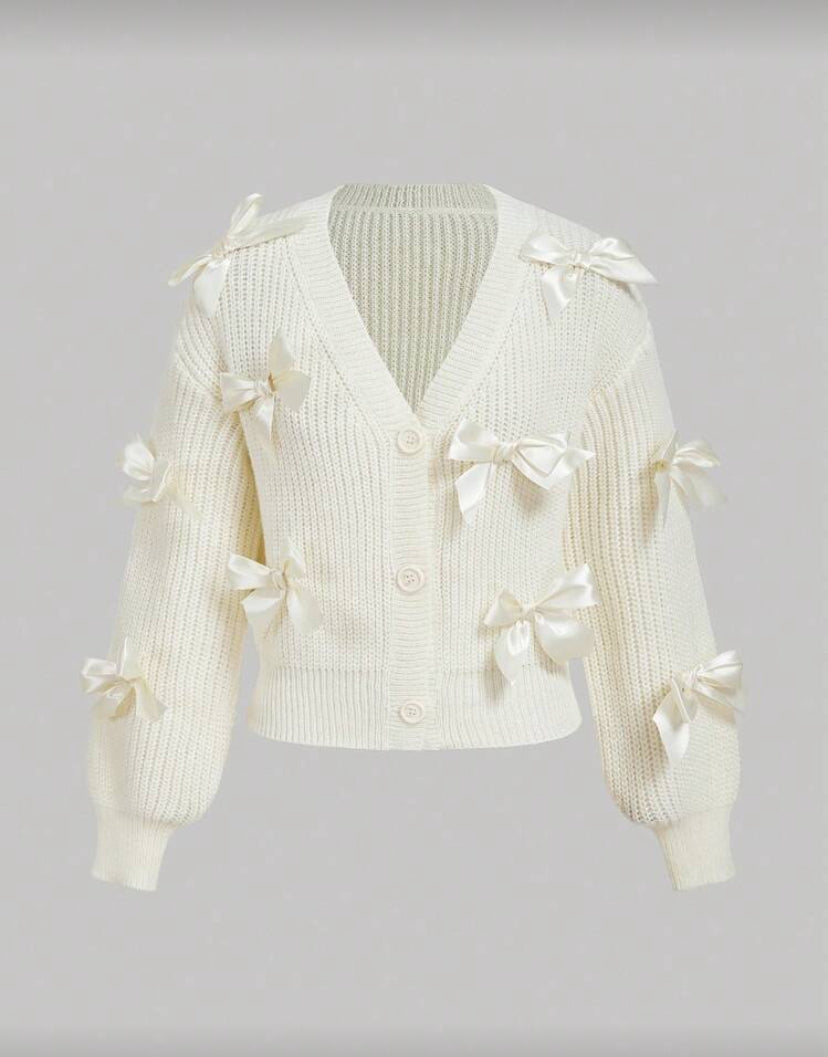 Cárdigan con lazo E26XD01