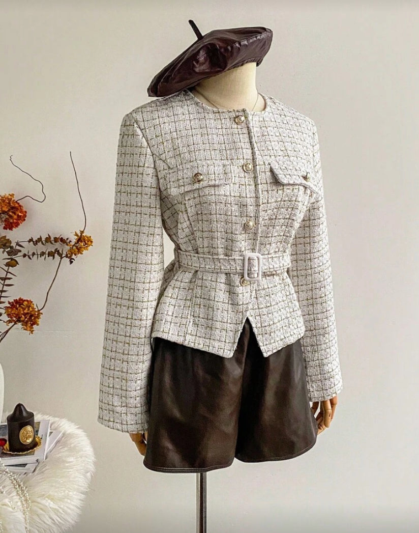 Chaqueta elegante estilo francés E26XJ06