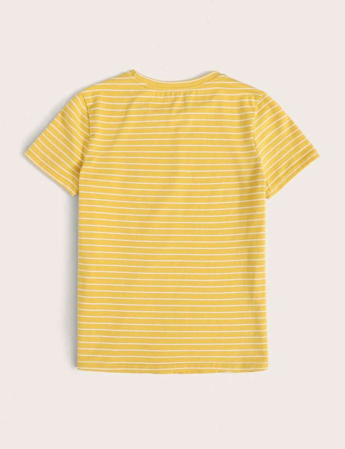 Camiseta a rayas con bordado de piña A25PX03