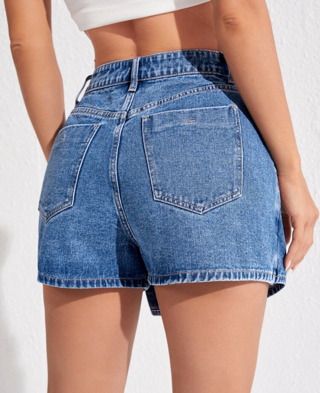 Giro de estilo Skort mezclilla de talle alto M25ÑT02