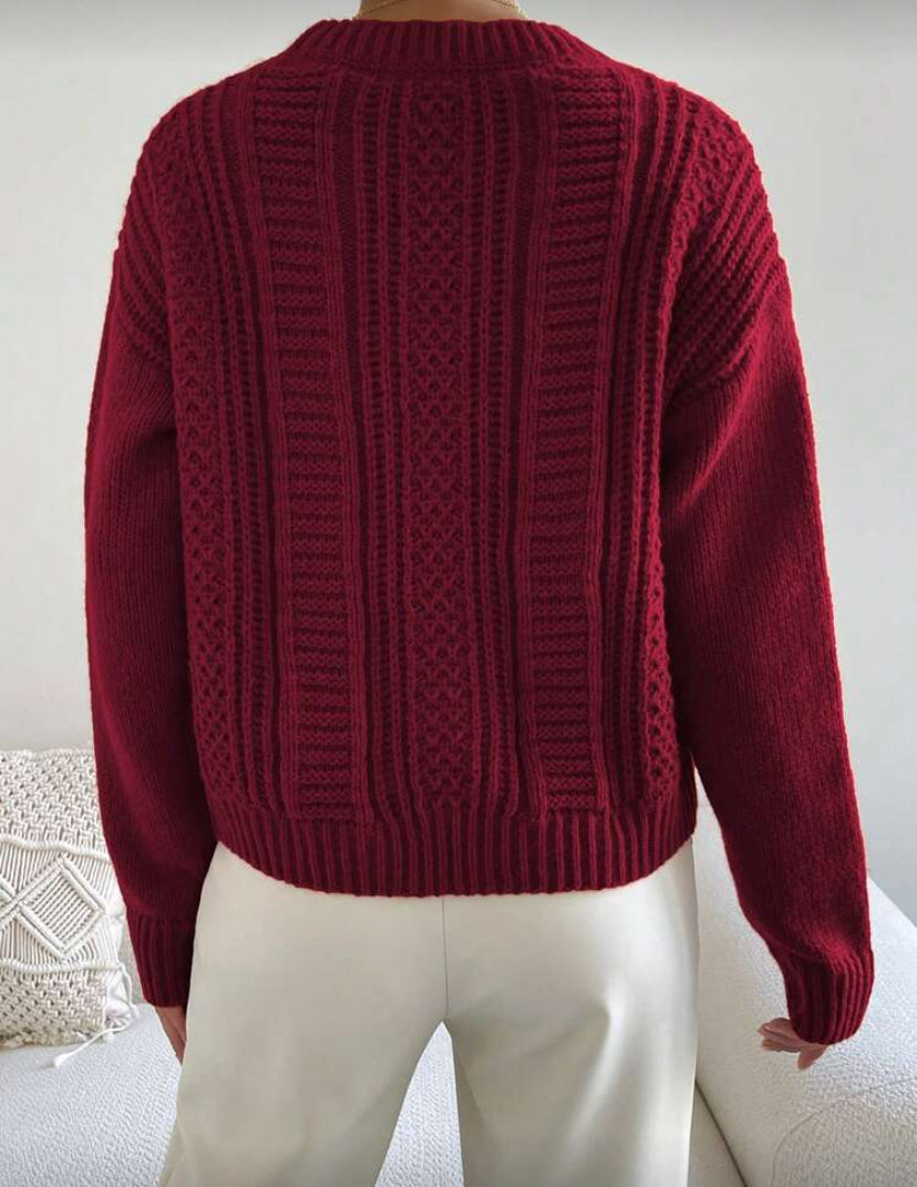 Suéter redondo con caída de hombros E26XL04