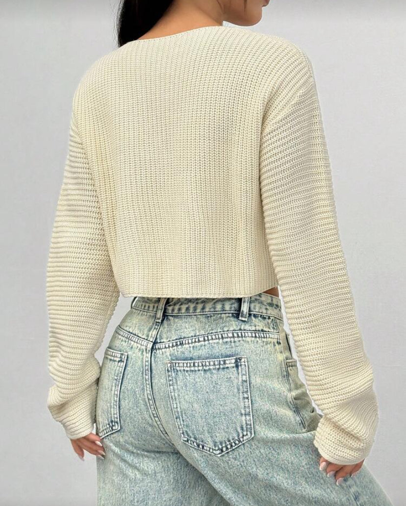 Cárdigan de punto con cuello V E26XP010