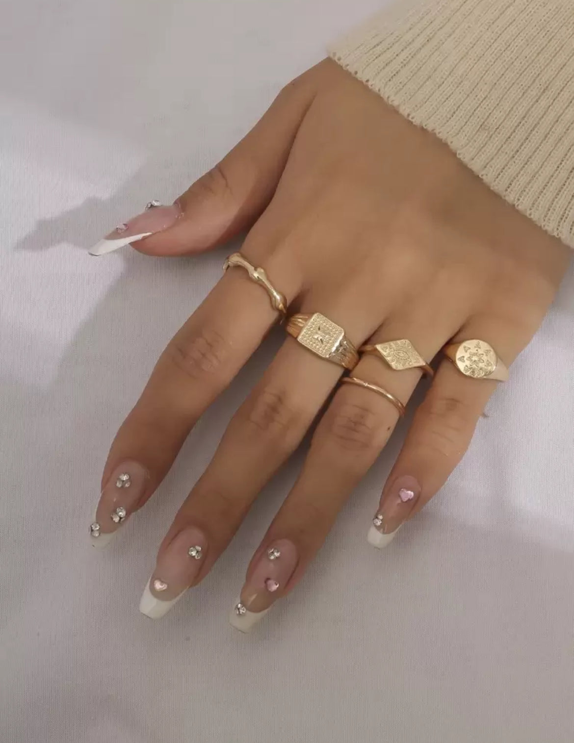 Simetría Perfecta 5 Piezas Anillos con Textura Z.F25NP08