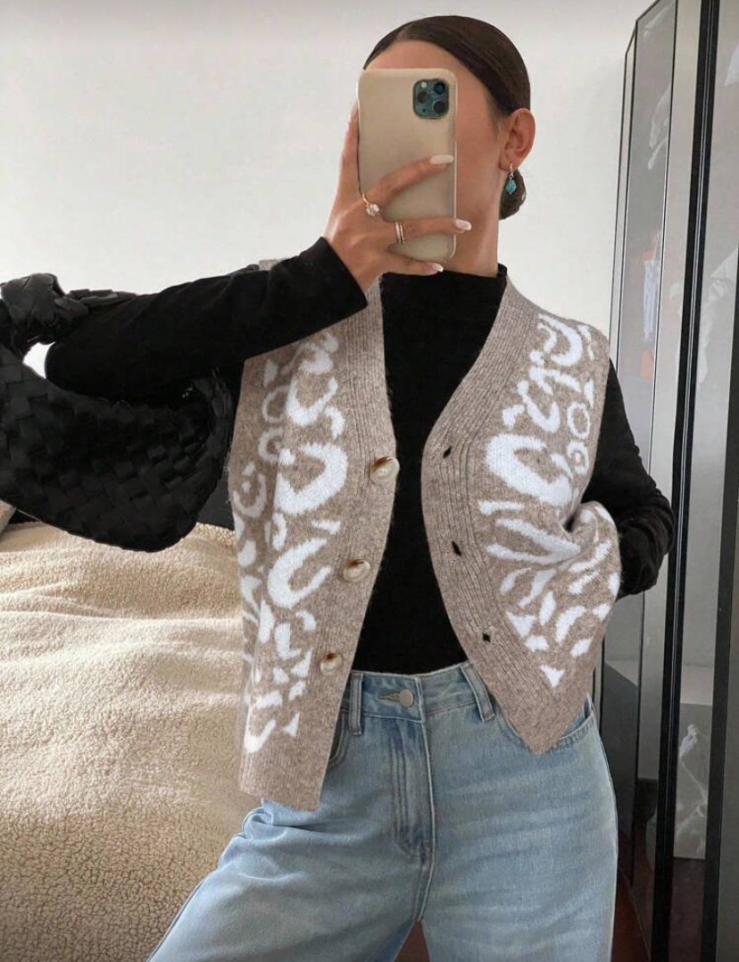 Chaleco de punto casual E26XT07