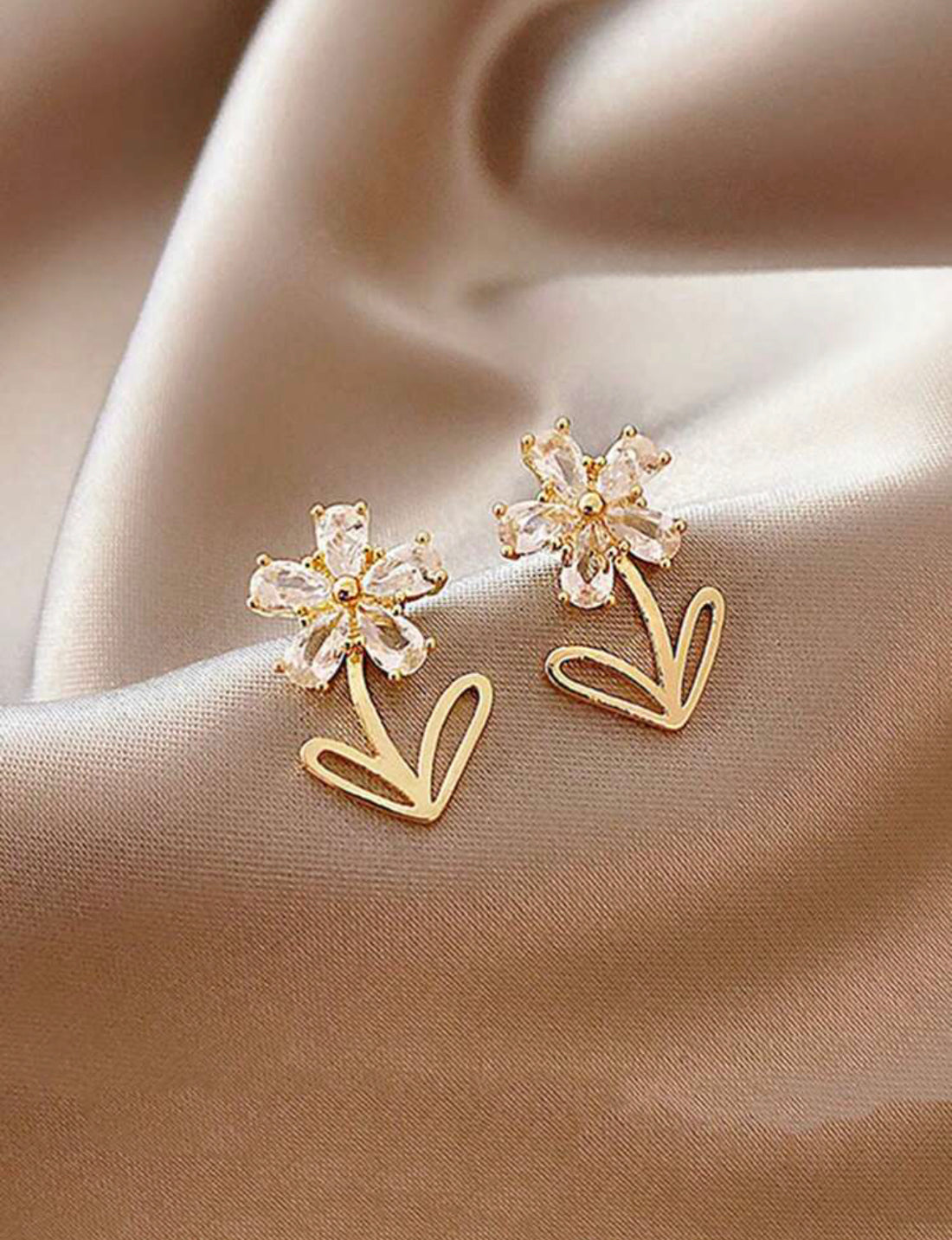 Pendientes de flor de cristal C A25QD03