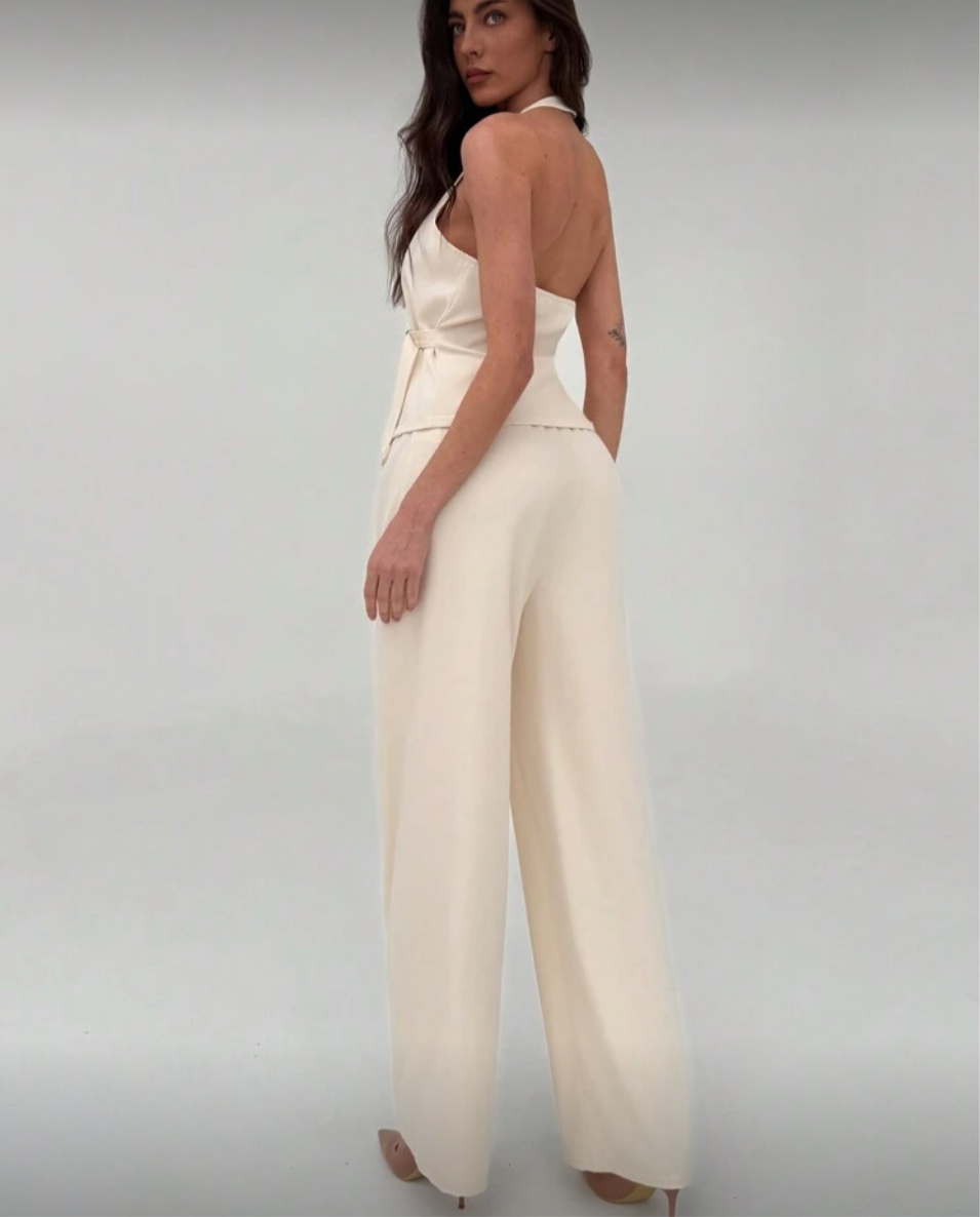 Conjunto beis escotado S25UY09