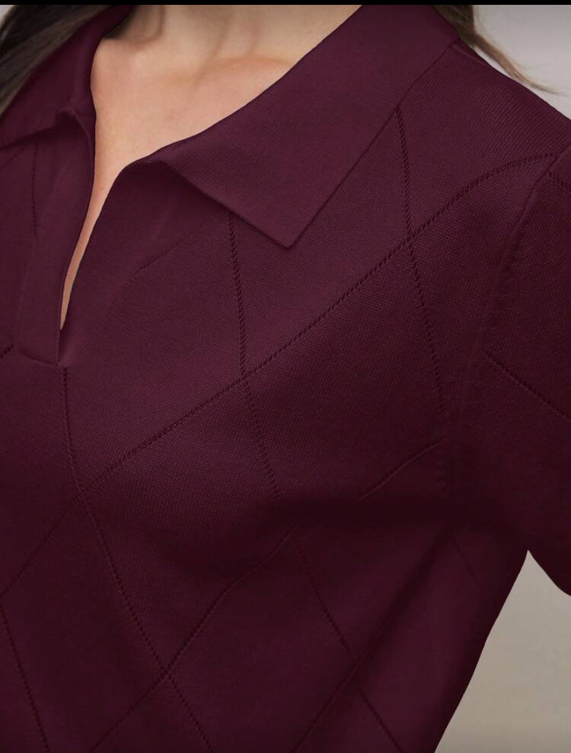 Suéter de cuello polo D25WY04