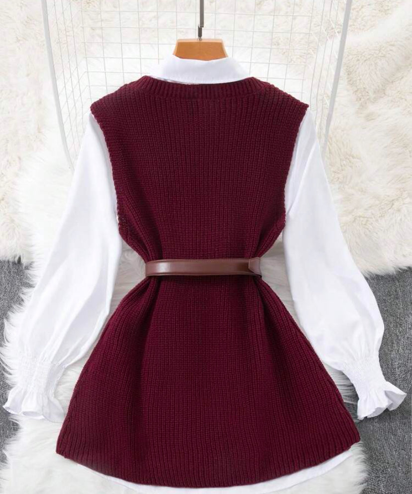 Chaleco de punto casual D25WW09