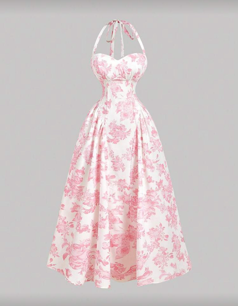 Vestido rosa amor E26XF01