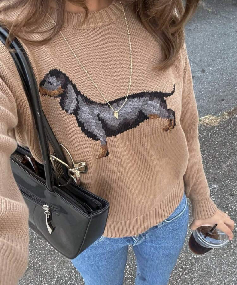 Suéter de punto con cuello redondo F26XW02