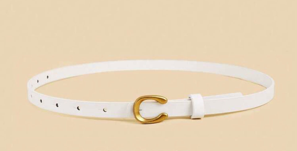 Cintura de Arte Cinturones Delgados Blancos. F25NK01