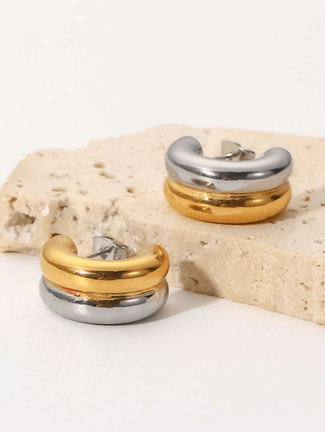 Pendientes de dos colores AG25TZ03