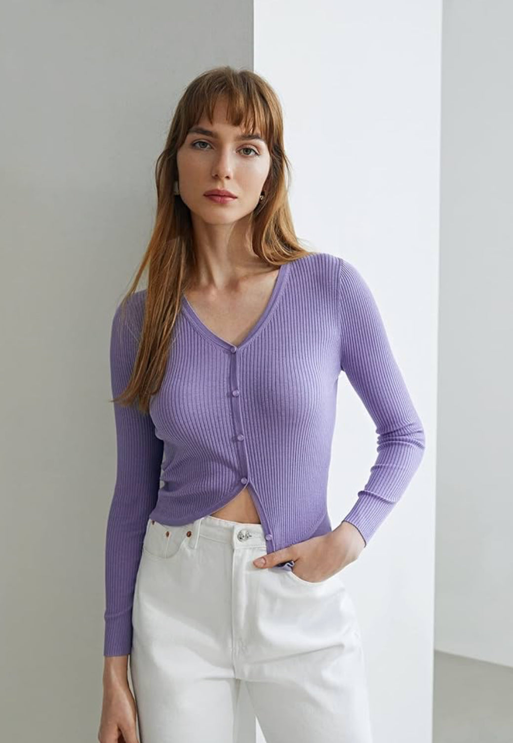 Viva Tinta blusa de manga larga con botones. J25RU05