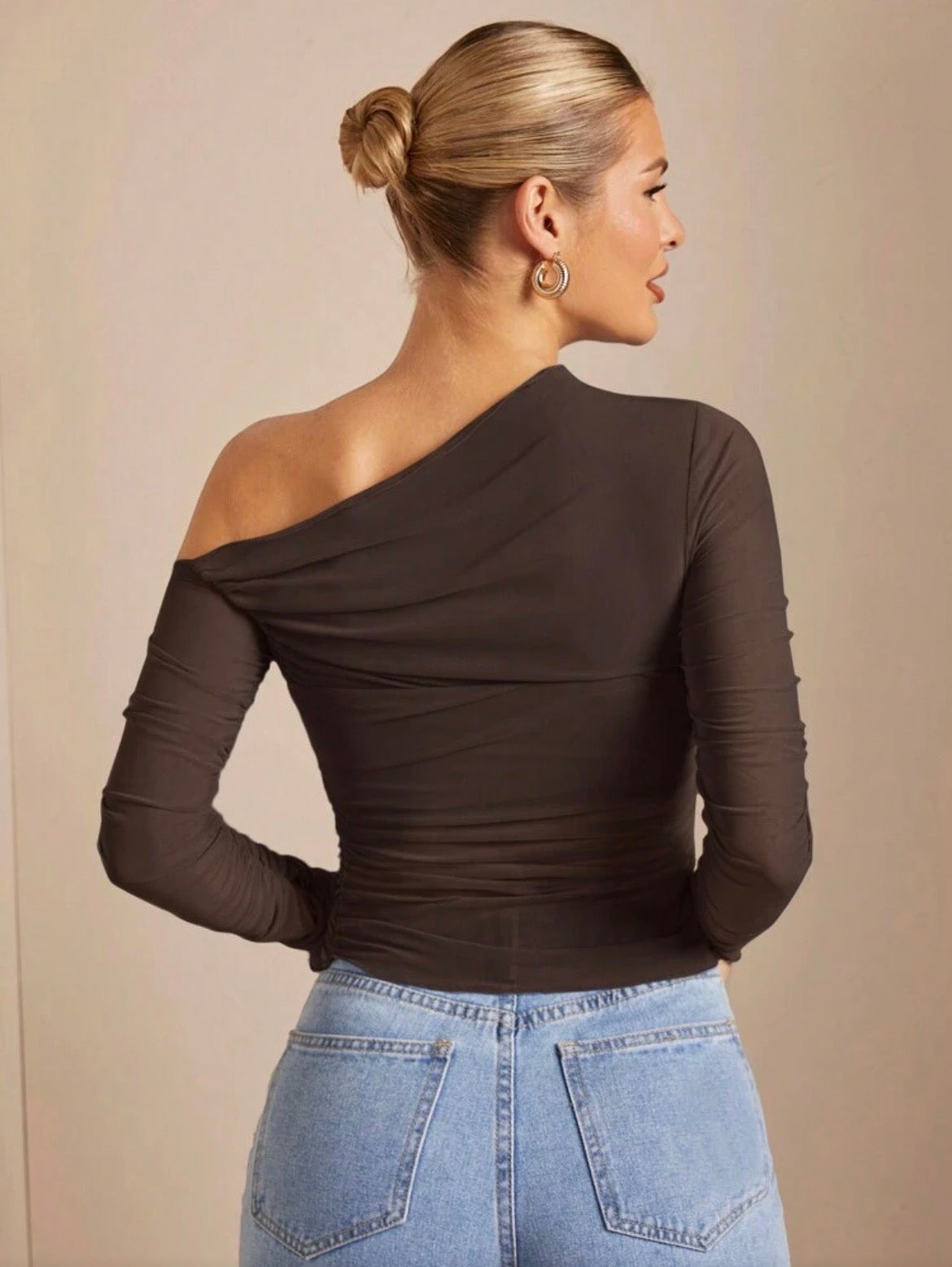 Blusa de otoño con top y malla AG26BB05