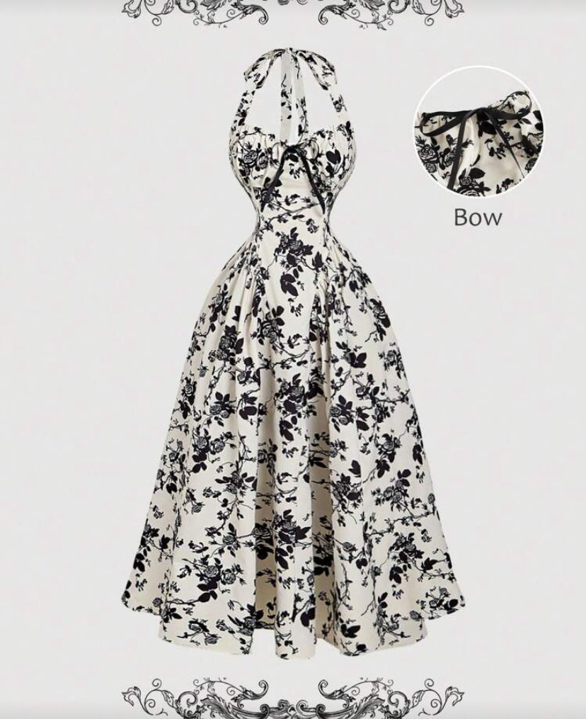 Vestido con estampado floral F26YA010