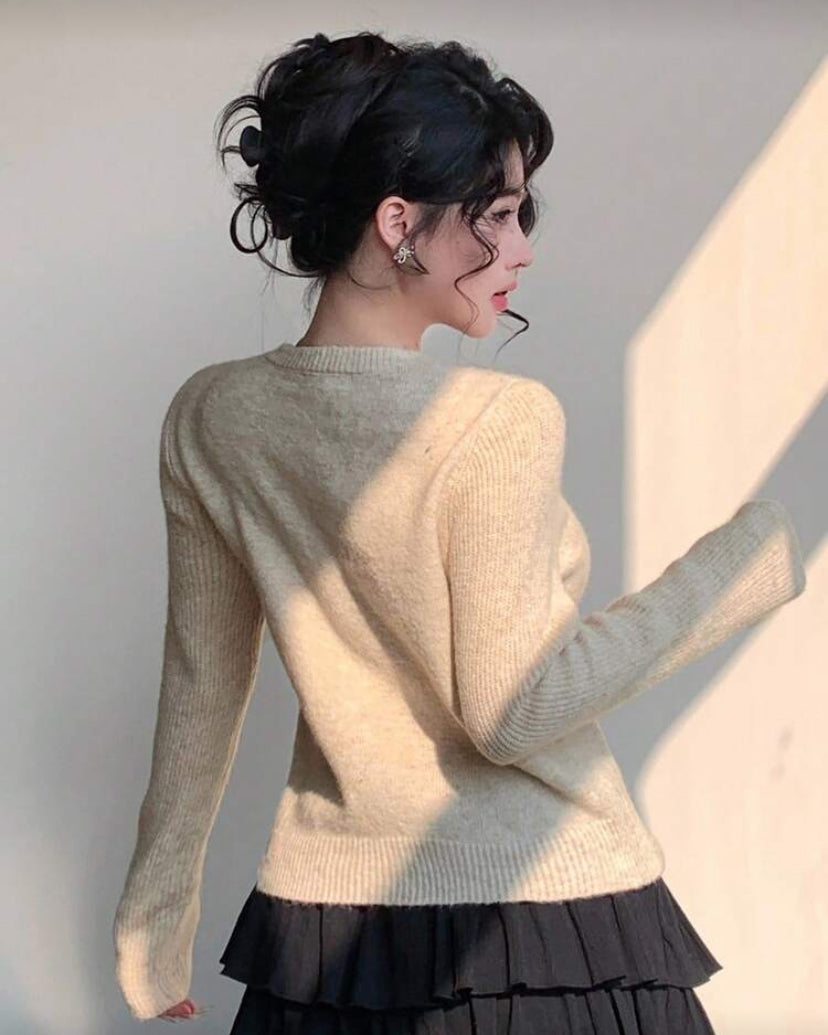 Cárdigan elegante con bloques de color D25XB08