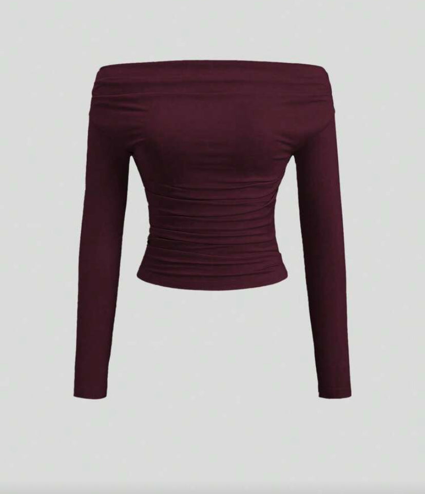 Blusa corta manga larga E26XÑ06