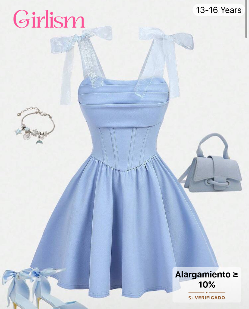 Vestido de tirantes de malla E26XM01