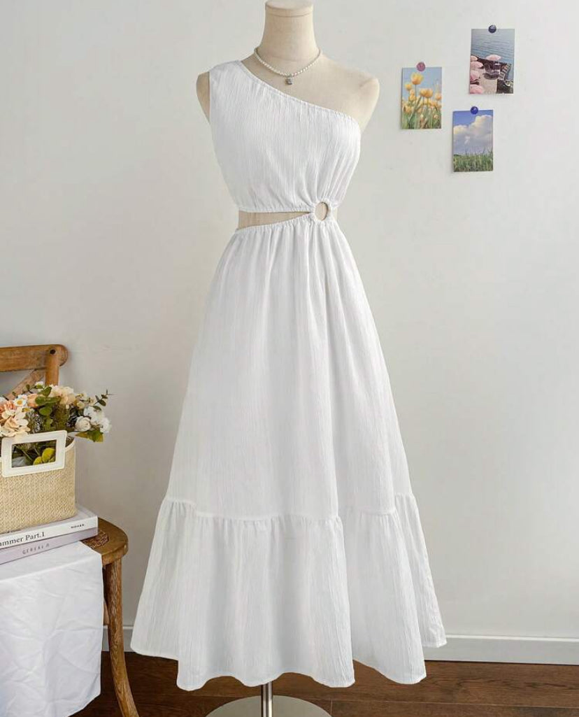 Vestido largo de verano con hombros descubiertos A25PG02