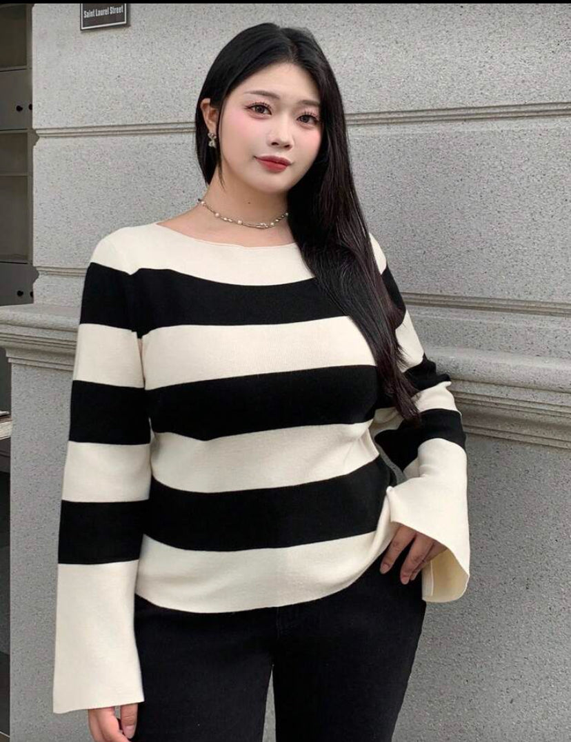 Suéter casual talla grande E26XV08 💗