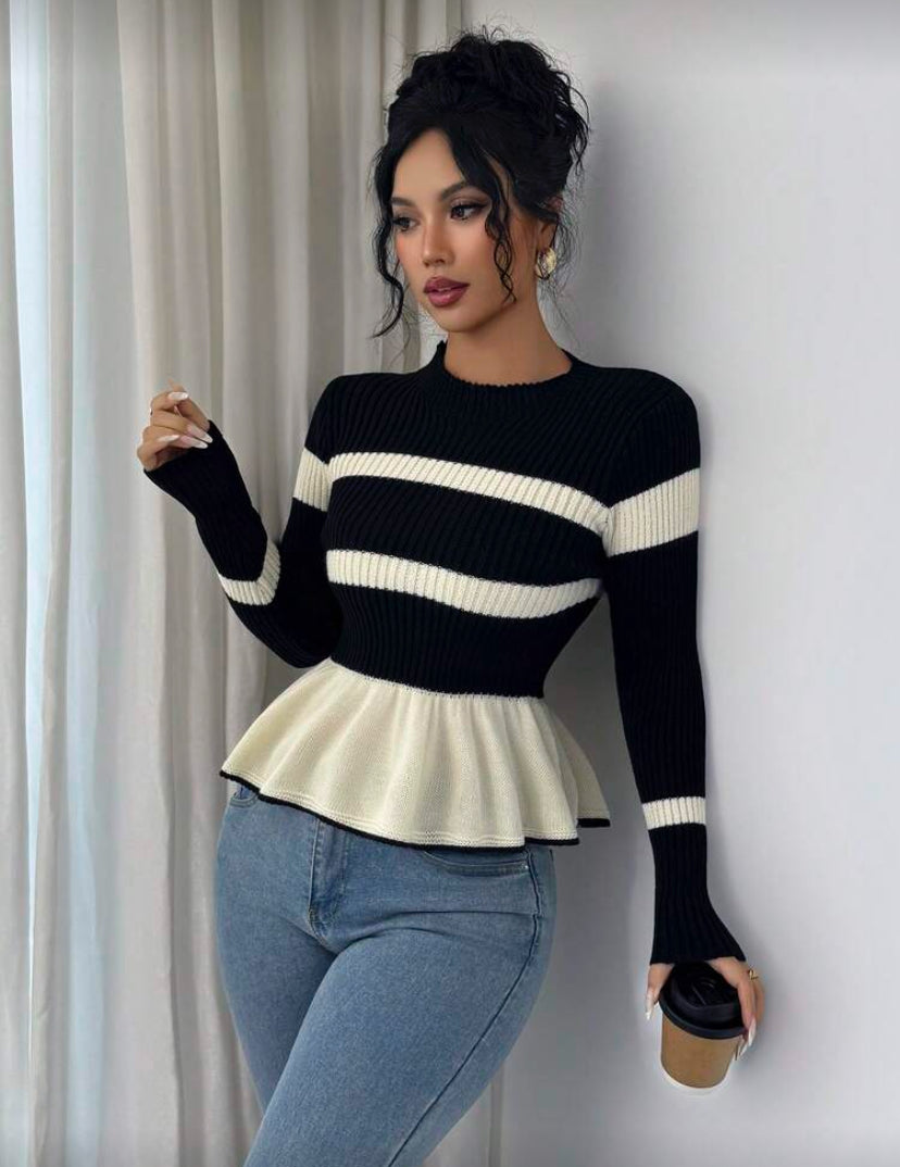 Suéter con dobladillo E26XQ04