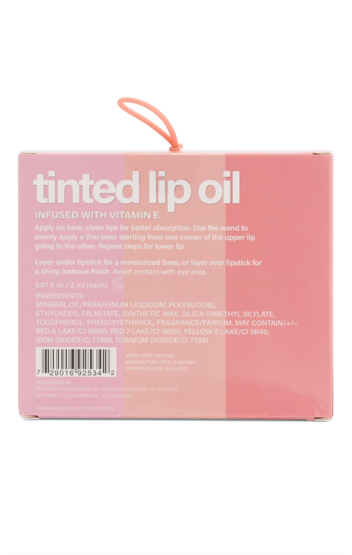 Aceites labiales teñidos de 3 piezas J25QL07