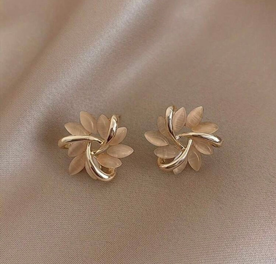 Flor de Cristal Pendientes Tipo Botón Z. F25MY05