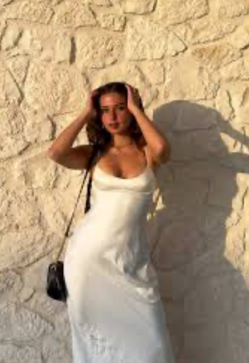 Vestido largo de satén J25SQ08