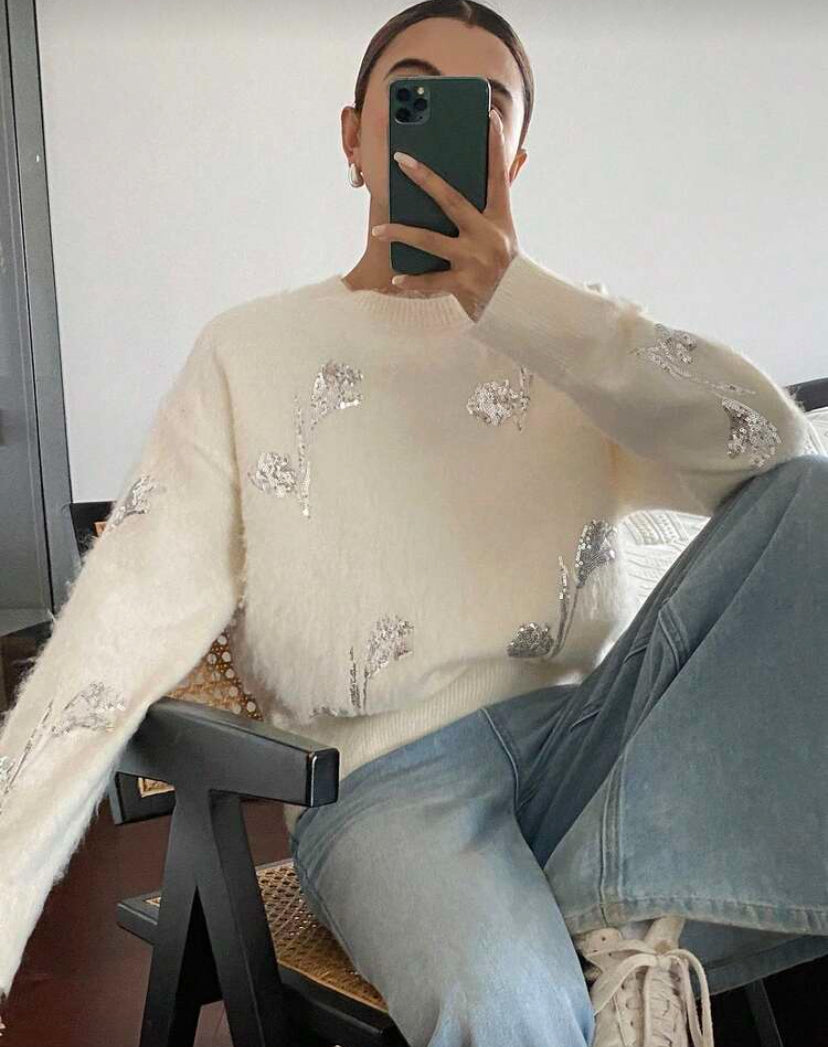 Suéter holgado casual E26XT06