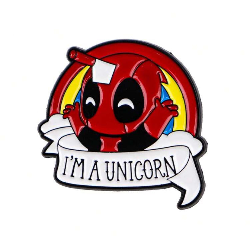 Broche con diseño Deadpool unicornio S25VH09