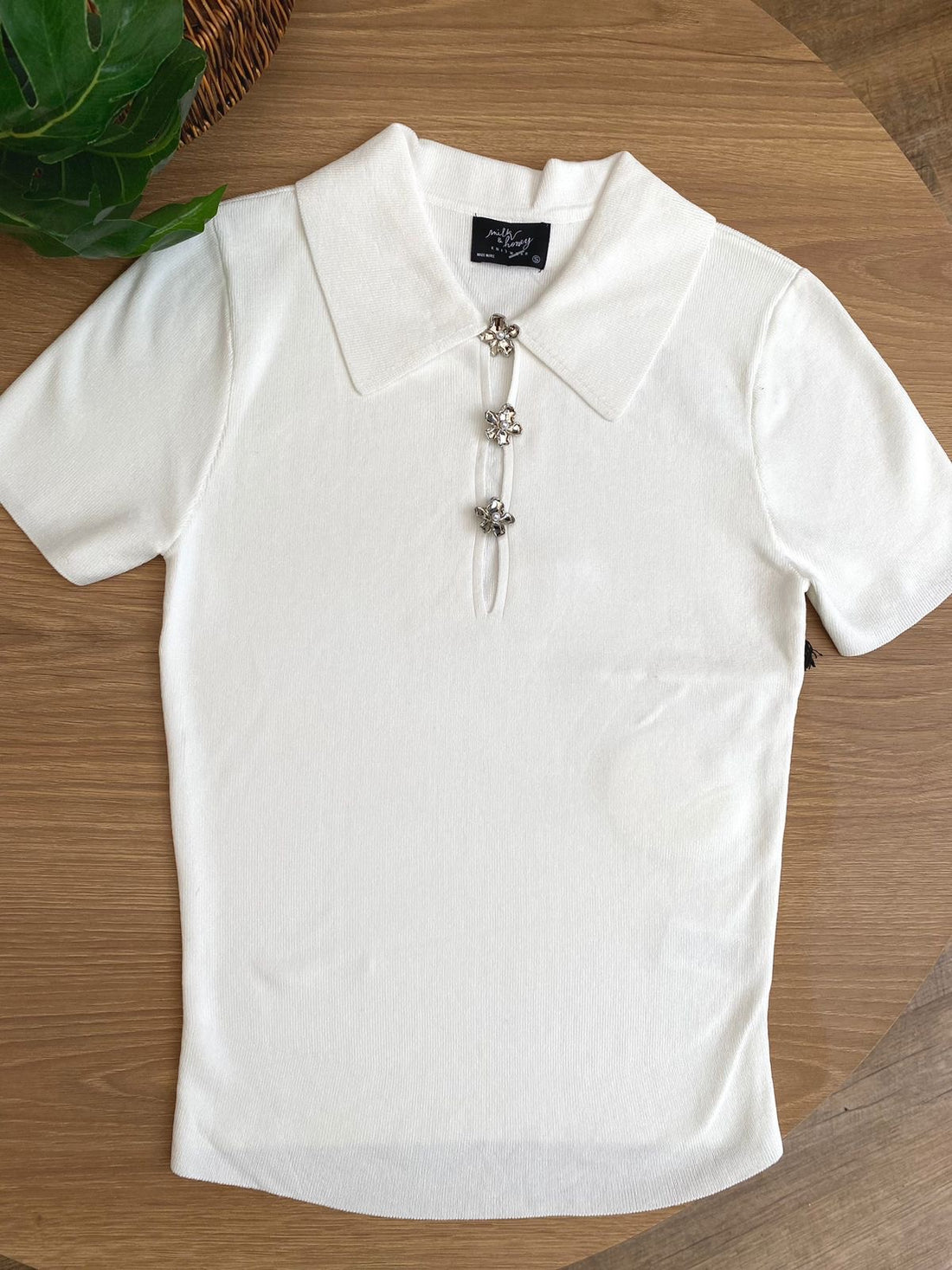 Blusa flor jardín de botones OS25VO09